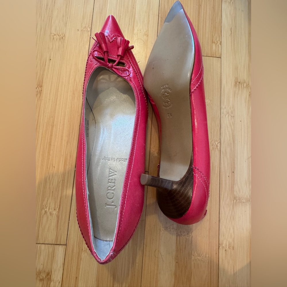 New! Never Worn! J Crew Pink Stiletto Heels with Glossy Finish Sz 8.5